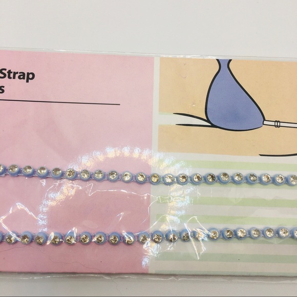 TRANSPARENT BRA STRAPS WITH CRYSTALS IN LIGHT BLUE - Picture 7 of 15
